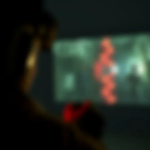 Gamer focused on the screen showing eerie atmosphere in Silent Hill F, comparing it to Silent Hill 2 Remake.