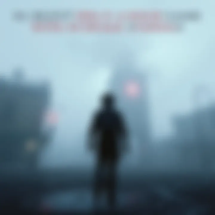 A character exploring a foggy town environment in Silent Hill F, showcasing eerie settings and tense atmosphere.