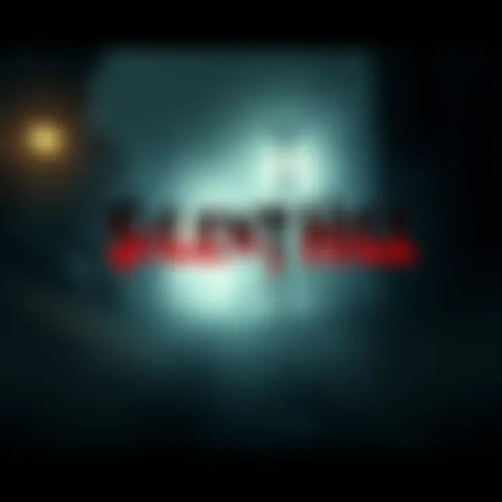 A dark, foggy street in Silent Hill with eerie lighting and distant shadows, hinting at the game's intense atmosphere.