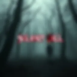 A spooky forest scene with eerie fog and a shadowy figure representing the Silent Hill game theme.