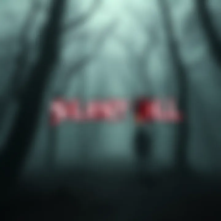 New Silent Hill Game Release A spooky forest scene with eerie fog and a shadowy figure representing the Silent Hill game theme.