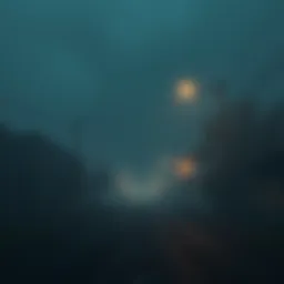 A dark and eerie landscape with fog covering a deserted street, hinting at the atmosphere of the upcoming Silent Hill game.