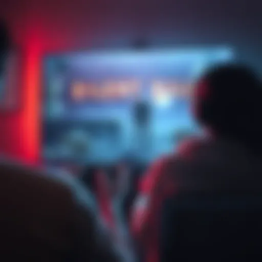 Silent Hill Gaming and Movie Experience A gamer playing Silent Hill while watching the movie adaptation, surrounded by eerie lighting and game visuals.