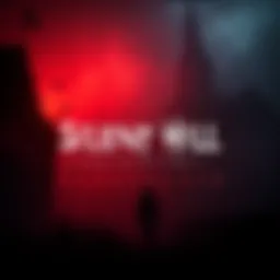 A dark and eerie scene representing the Silent Hill 1 remake reveal, with fog and shadowy figures hinting at horror elements.