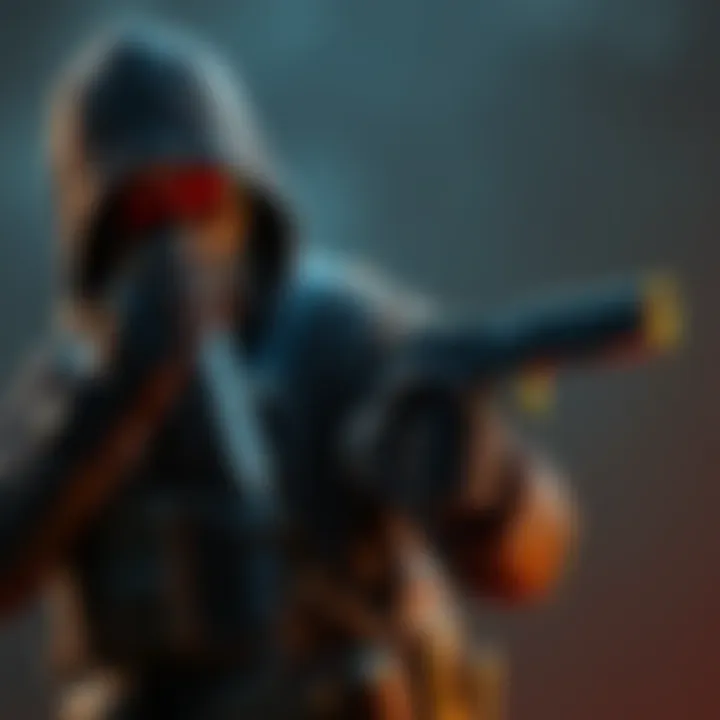 A skilled mercenary holding a knife and a silenced pistol, ready for a stealthy mission.