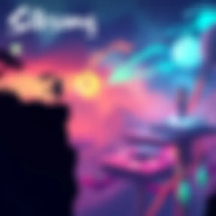A silhouette of a character from Silksong standing on a cliff overlooking a vibrant, colorful world filled with enemies and adventure, symbolizing the game's launch.