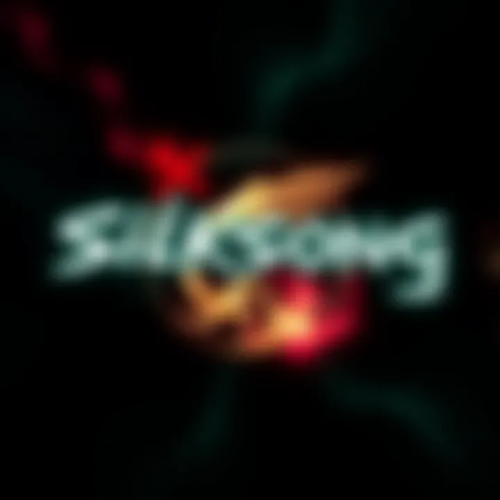 Silksong game logo displayed on the ROG Ally user interface during a tech showcase video