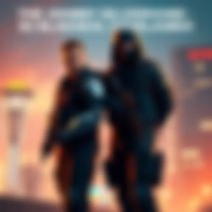 Johnny Silverhand and BJ Blazkowicz Characters Johnny Silverhand with his cybernetic arm and BJ Blazkowicz in military gear, standing together with a city backdrop