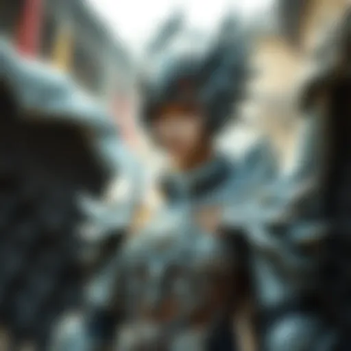 Silverwind Nargacuga Cosplay A person wearing a detailed Silverwind Nargacuga costume from Monster Hunter Generations Ultimate, showcasing intricate armor and design.