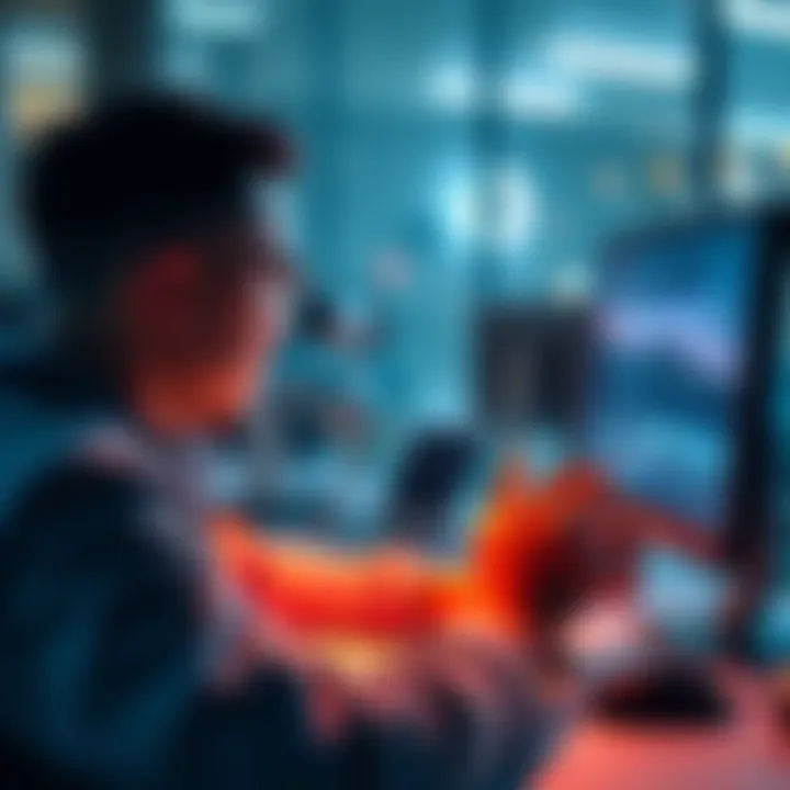 Simple Search Method A person using a computer to quickly find information online with ease.