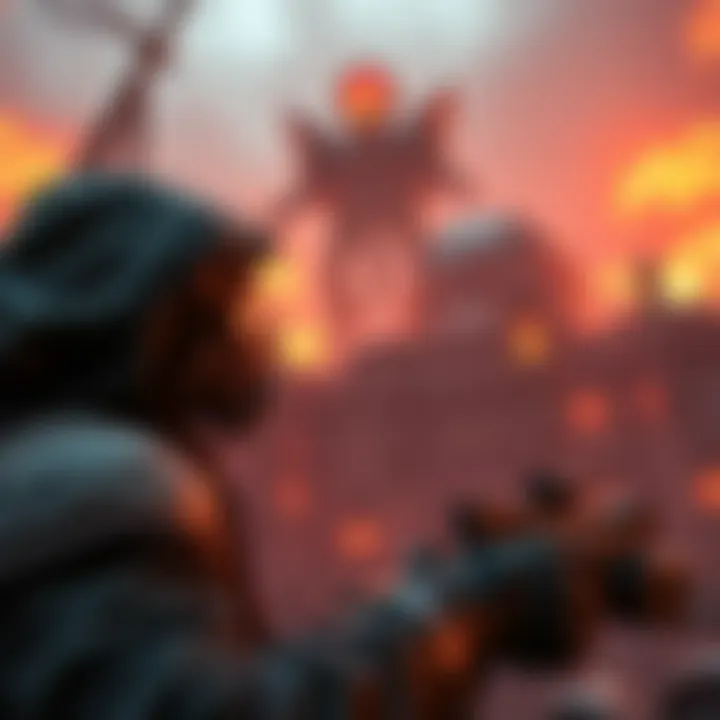 A gamer looking at the complex visuals of Doom The Dark Ages, highlighting areas that could use simplification for a better experience.