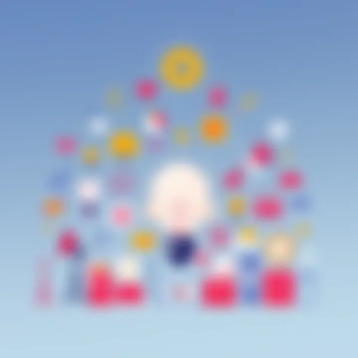 An illustration showing various key concepts represented by icons, making them easier to understand for everyone.