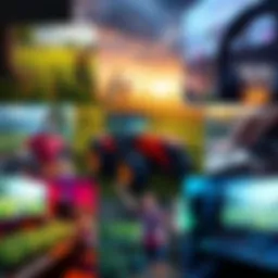 A collage of popular simulator game scenes including farming and cleaning settings.