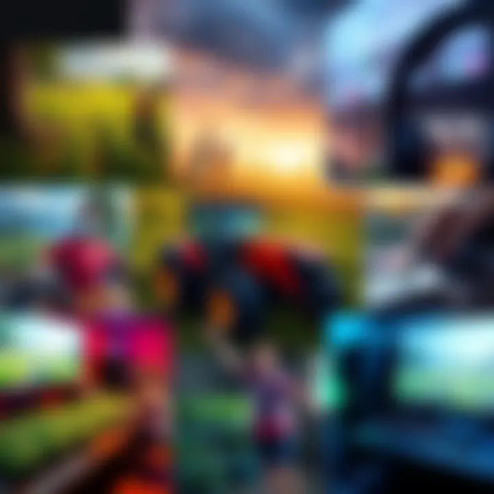 A collage of popular simulator game scenes including farming and cleaning settings.