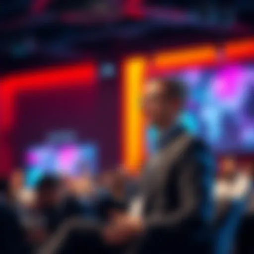 Sin Steveclair, CEO of Digital Normals, sharing insights on innovation and leadership at a conference