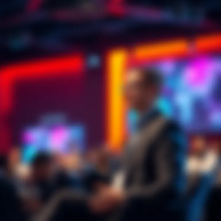 Sin Steveclair, CEO of Digital Normals, sharing insights on innovation and leadership at a conference