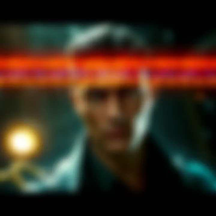 Character Sinclair from Bioshock 2, showing a skeptical expression while surrounded by dark, underwater scenery.