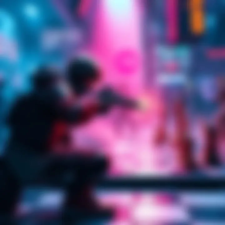 A player character engaging in straightforward combat in a vibrant game environment inspired by Auto-Chess.