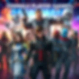 Various characters from popular single-player games standing together in a vibrant gaming background.