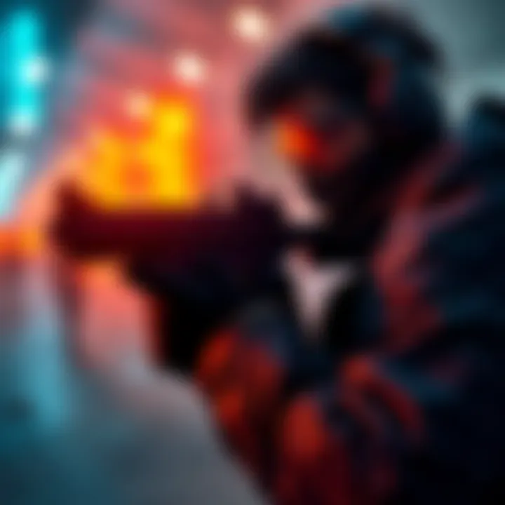 A player immersed in a single-player shooter game, focused on engaging gunplay and action-packed scenes.