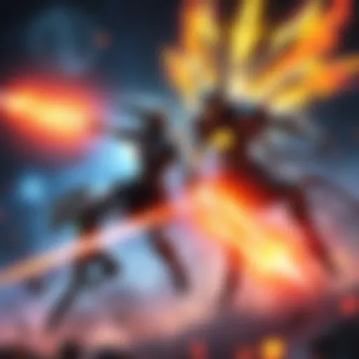 Sirius and Orion characters engaging in a dynamic battle scene, showcasing their unique warframe abilities and hints of sentience.