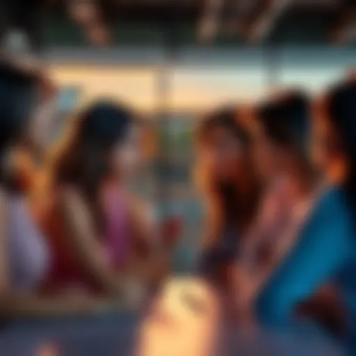 Sisters arguing A group of sisters in a heated discussion, expressing their opinions about family rivalry.