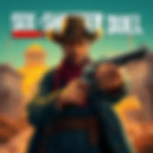 Cover art showing Kyle Bosman in a western setting ready for a shootout in Six-Shooter Duel