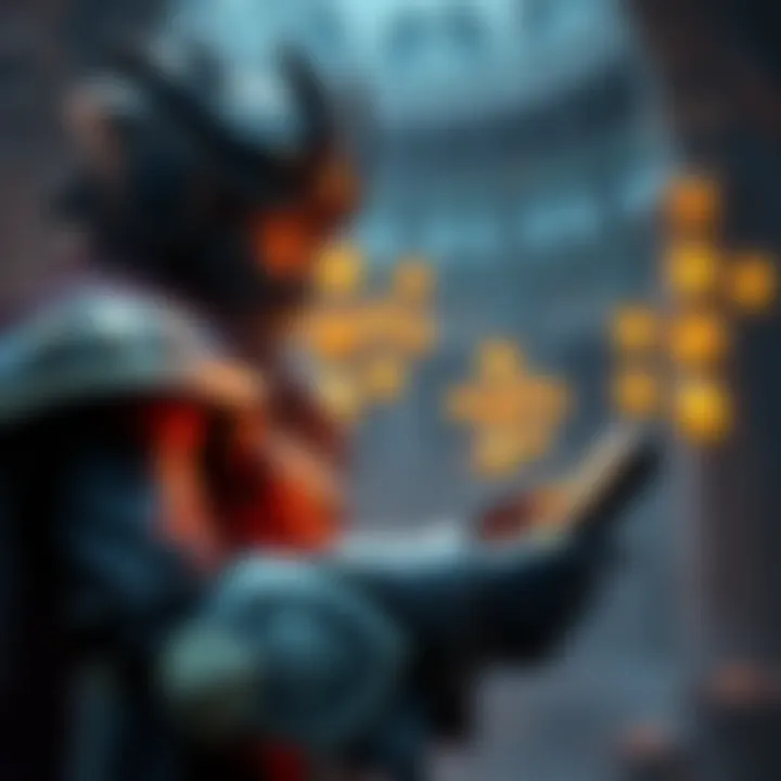 Skill tree reset in a game A character in a fantasy game resetting their skill tree, considering new loot after a security breach