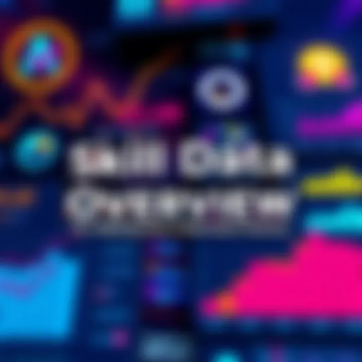 A colorful graphic showing various skill data points and updates for gamers of ARC Raiders, with charts and icons symbolizing strategy and optimization.