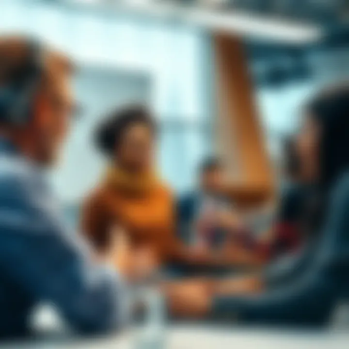 A diverse group of people engaged in a training session, discussing skills for future jobs