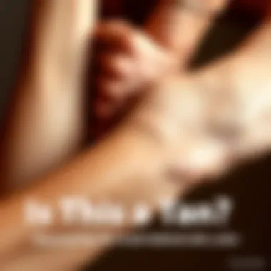 Close-up of two arms showing different skin tones to compare natural tan and skin changes.