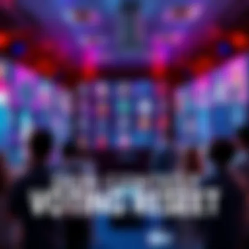 Participants voting for their favorite skin designs in a contest after AI cheating issue. Colorful skin designs displayed on a screen with people engaged in selecting their favorites.