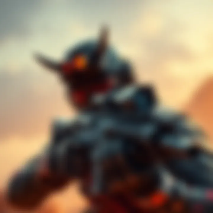 A character showcasing the Skippy mythic skin with PTW iron sights equipped, highlighting the details of the skin and sights during gameplay.