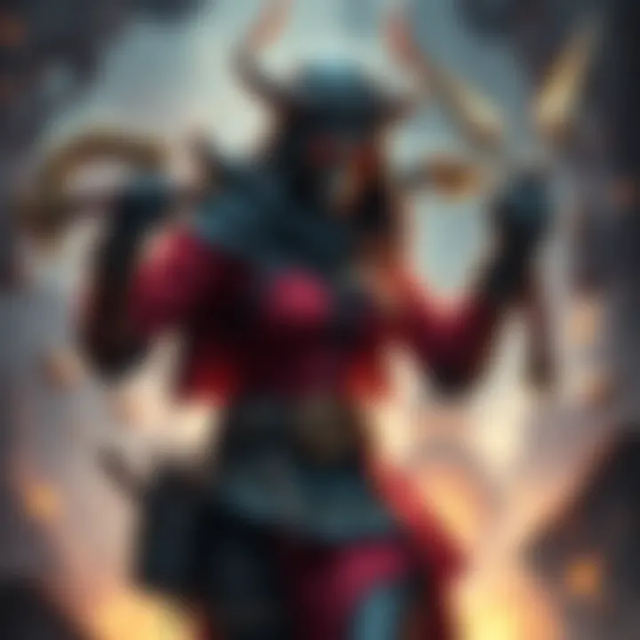 Skull Merchant character in action Skull Merchant displayed with her weapons, showcasing her abilities in a game setting