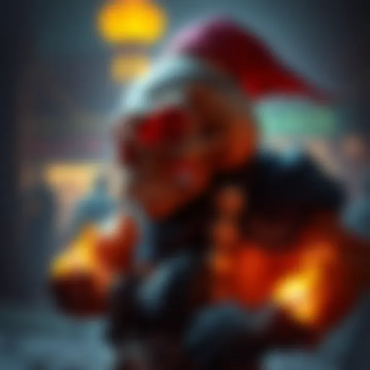 A graphic showing the Skull Merchant character with new features and designs based on fan feedback