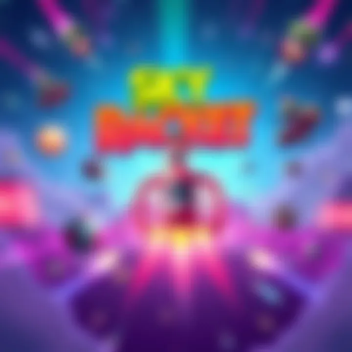 A colorful cover of Sky Racket featuring retro-style graphics and action-packed gameplay.
