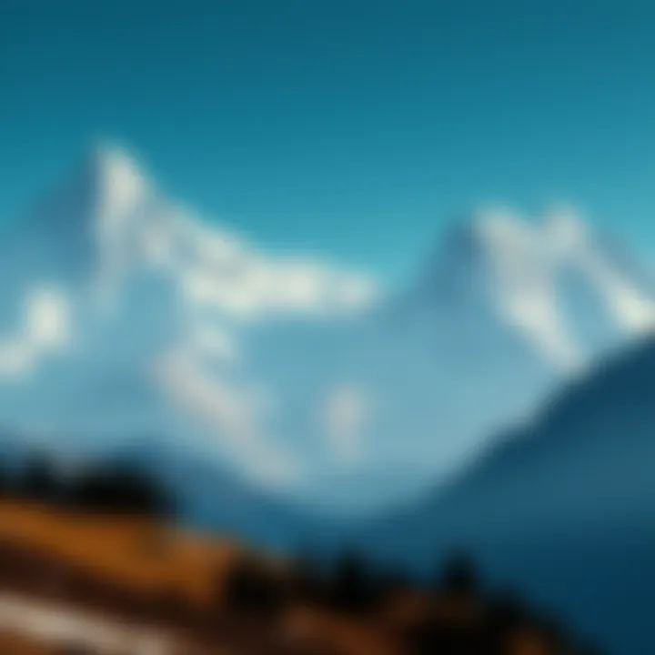 Skyrim landscape with mountains A vast, snowy mountain landscape from Skyrim, showcasing the beautiful graphics of the game.