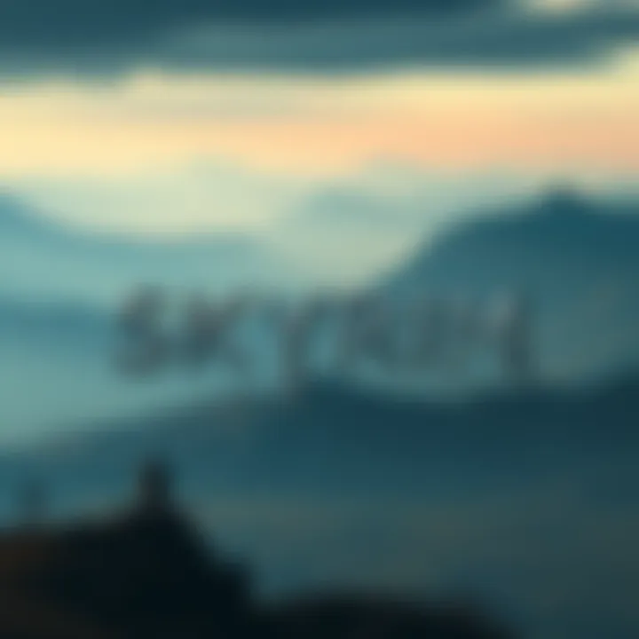 Skyrim Title Card in Oblivion Setting A concept showing Skyrim's title card over a backdrop of Cyrodiil's landscape, hinting at a remake scenario.