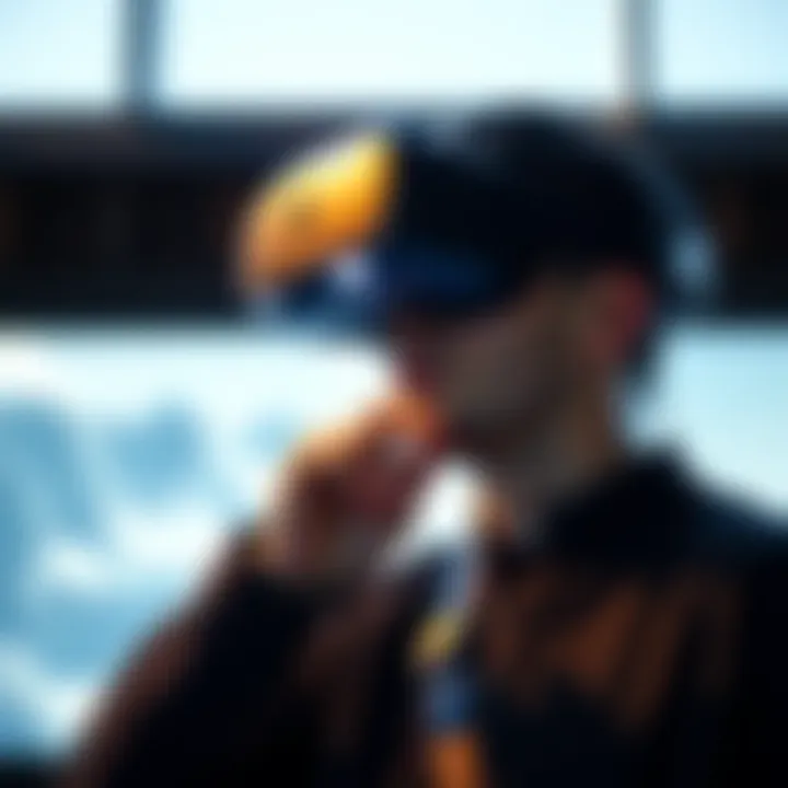 Skyrim VR on PSVR2 A person wearing a VR headset plays Skyrim VR, showcasing the immersive gaming experience and new hardware setup.