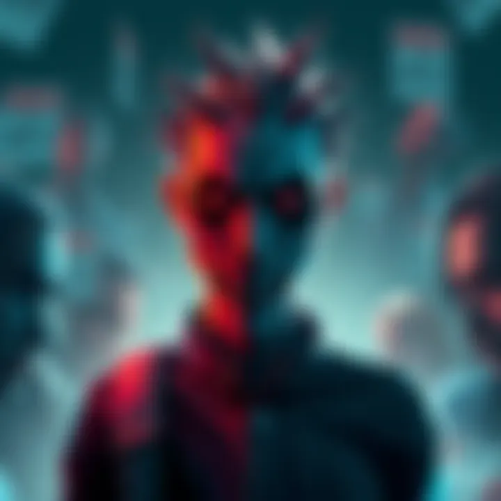 An illustration of S*ble from Dead by Daylight, surrounded by negative comments and opinions from the community.