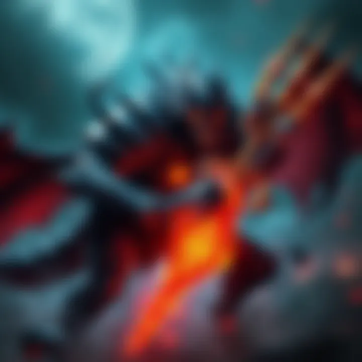 Slark, a dark and agile hero, is shown with his signature abilities, ready for battle in a Dota 2 setting.