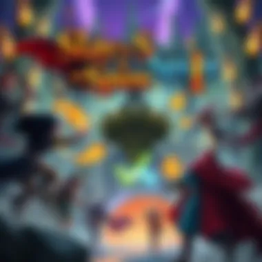 A scene from Slay the Spire 2 showing intense card battles and vibrant character designs