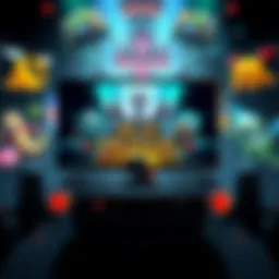 A Steam Deck displaying the game Slay the Spire 2 on its screen, surrounded by colorful game graphics.