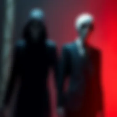 A comparison of the Slenderman and the Operator from Marble Hornets, highlighting their distinct features and themes in horror.