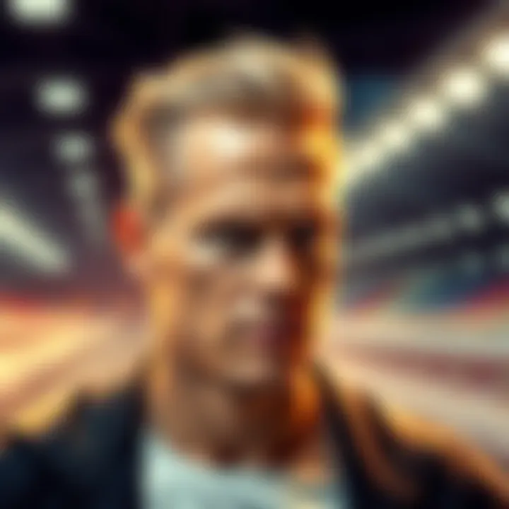 A man sporting slicked back blonde hair, looking confident and agile