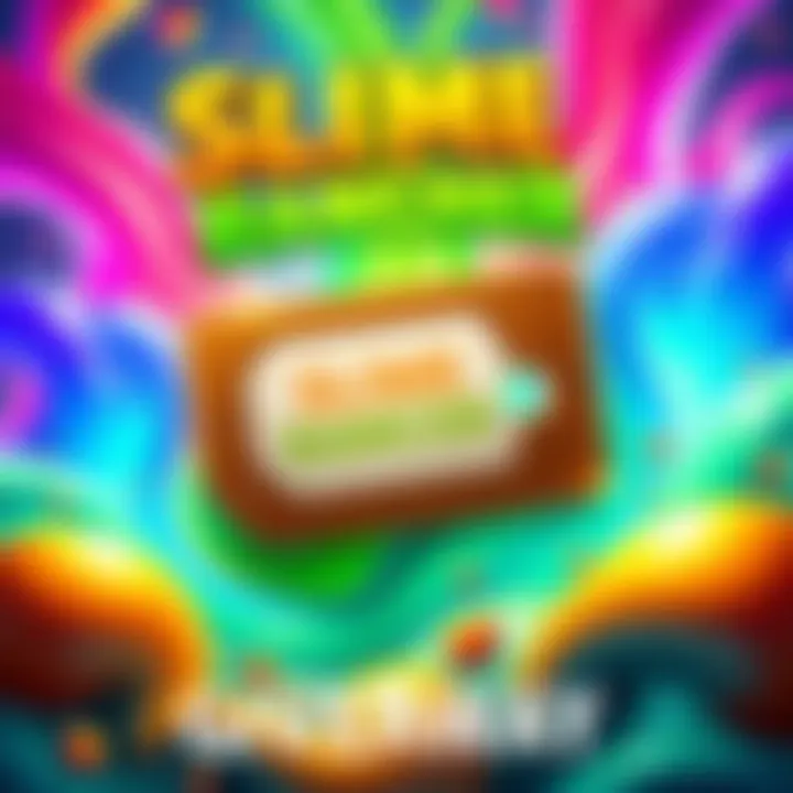 Colorful slimes and a Steam key with giveaway text