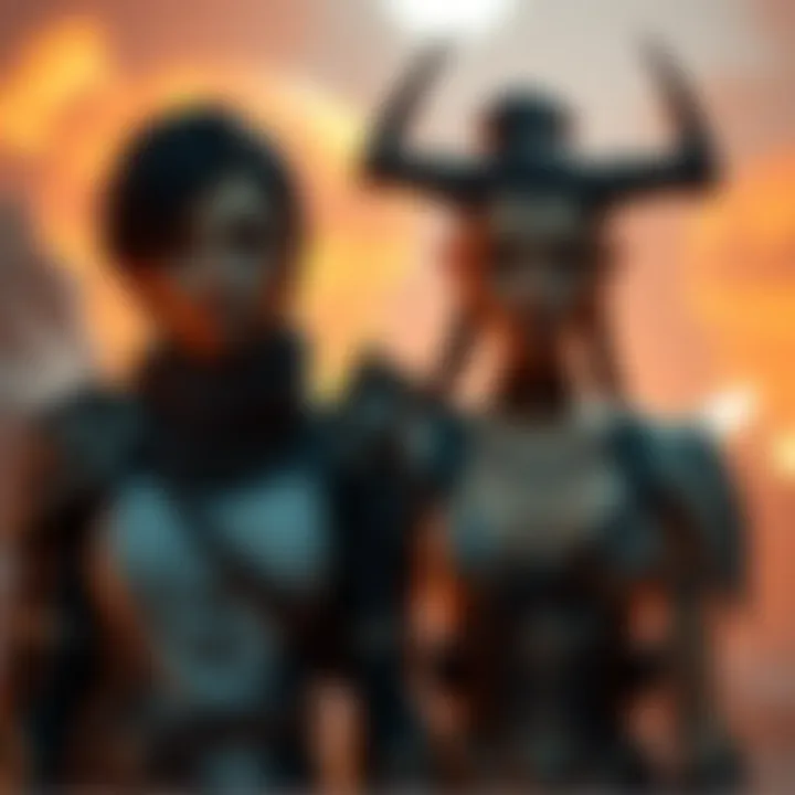 Sloane and Xivu Arath Voice Lines Sloane and Xivu Arath characters standing in a game setting, looking confused and silent, with a background that suggests a pause in dialogue.