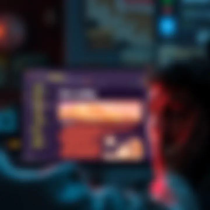 A frustrated person staring at a computer screen displaying a slow-loading webpage, indicating performance problems.