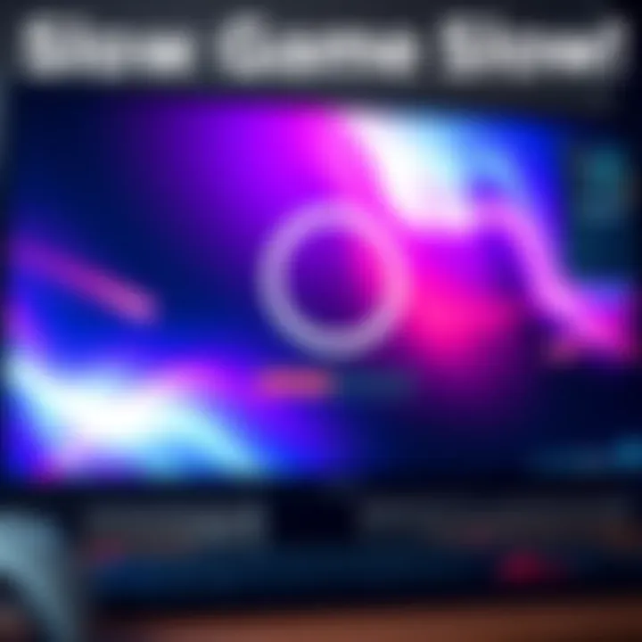 A computer screen showing a loading symbol with a progress bar stuck in the middle, indicating slow game loading times.