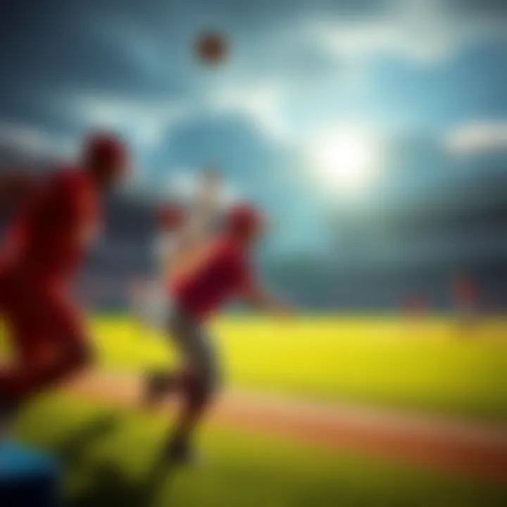 Players engaging in Slowball at a stadium, showcasing new strategies and fan excitement.